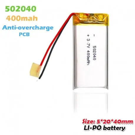 4db - 502040 3,7 V 400 mAh újratölthető Li-ion polimer akkumulátor MP3 MP4 játék GPS vezetési felvevő Bluetooth Akciós ár