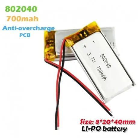 Nézd meg most 2db - 802040 3.7v 700MAH lítium polimer újratölthető akkumulátorok NYÁK-val MP3 MP4 GPS BT fejhallgató író toll