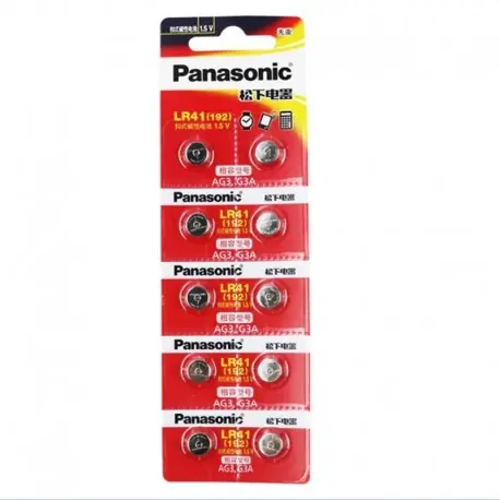 Akciós ár 10db PANASONIC LR41 192 AG3 0 Hg 192 392A 1.5V cellás akkumulátorok Számológéphez 0 Hg