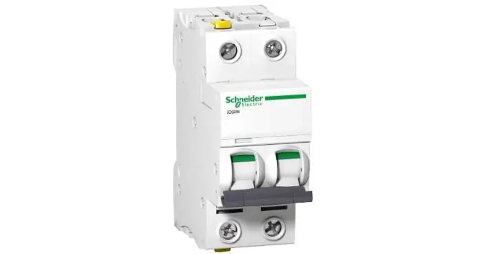 Vásárlói kedvenc Kismegszakító 2P 16A C-jelleg 400V AC/DC 6kA/60898 20kA/60947 Acti9 iC60N Schneider
