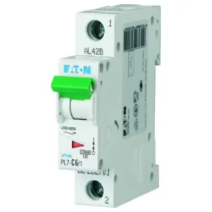 Ajánlat Kismegszakító 1P 6A C-jelleg 230V AC 10kA/60898 PL7-C6/1 EATON