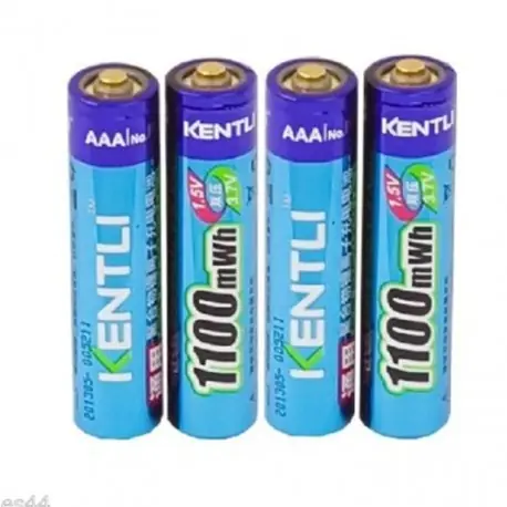 Kedvezmény KENTLI 4db 1.5v 1100mAh lítium-ion polimer újratölthető akkumulátortöltő AAA elemcsomag