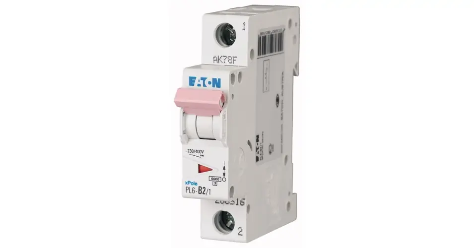 Kismegszakító 1P 2A B-jelleg 230V AC 6kA/60898 PL6-B2/1 EATON Legkelendőbb
