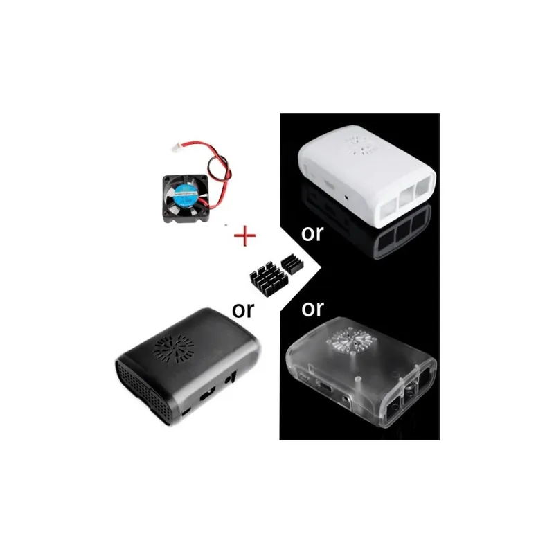 Biztonságos vásárlás Fekete - Raspberry Pi 3 !!! Új! Pi Box ABS tok ventilátor modullal a Raspberry Pi 2 és a Raspberry Pi b modellhez 2db