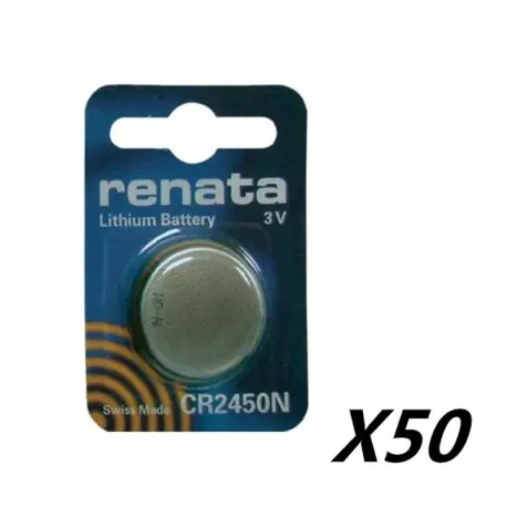50db / tétel Renata lítium akkumulátor CR2450 CR2450N 3V eredeti márka renata 2450 akkumulátor akkumulátor Vásárlói kedvenc