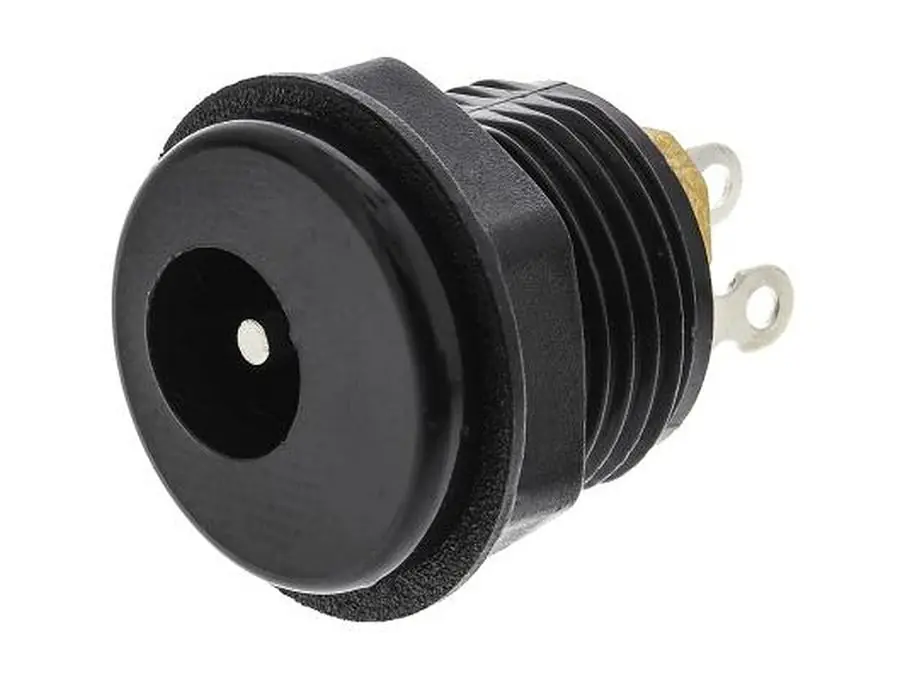 Árengedmény DC aljzat 2.1x5.5mm (csavaros) műanyag ház