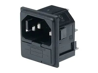 AC/PC 250V 10A dugó 3p (fuse 5x20mm) aljzat (szerelhető pattintással) Népszerű