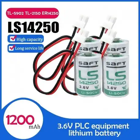 4 db eredeti SAFT 3.6V LS14250 LS 14250 3.6V 1/2 AA 1 / 2AA lítium akkumulátor PLC száraz elsődleges akkumulátorhoz Népszerű