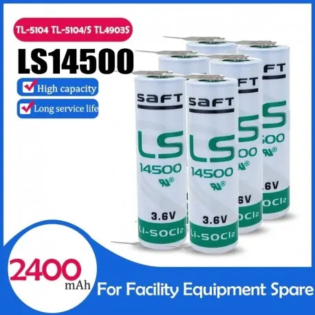 Biztonságos vásárlás 6 db eredeti SAFT LS14500 ER14505M 3,6 V 2400MAH AA lítium akkumulátor PLC ipari automatizálási berendezésekhez CNC gép