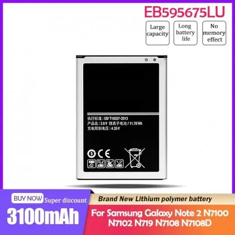 3100mAh EB595675LU Samsung Galaxy Note 2 N7100 N7102 N7105 N719 N7108 N7108D T889 i605 i317 L900 R950 E250 telefon Ajánlat