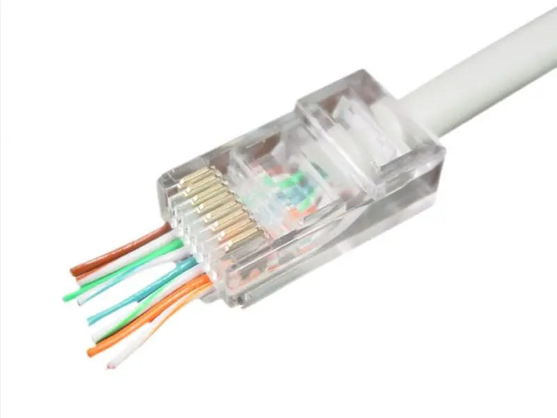 Csak ma RJ45 UTP dugó 8p/8c modular pass-trough, (átdugós utp) (CATx)