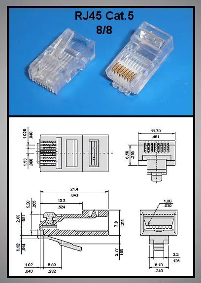RJ45 UTP dugó 8p/8c modular, CAT5 Bestseller
