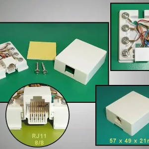 RJ45 fali aljzat 1x8/8 öntapadós Csak ma