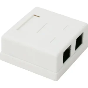 UTP 2xRJ45 Cat.5E fali aljzat 2x8p. 8P8C, falon kívüli Biztonságos vásárlás
