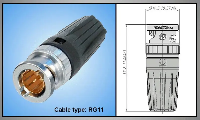 Biztonságos fizetés NBNC75BTU11 NEUTRIK BNC dugó RearTwist 75Ohm