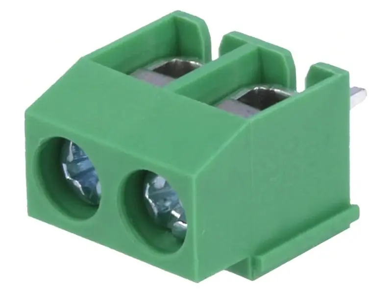 2 Pólusú sorkapocs 5 mm nyákos 0.5...2.5 mm2 (zöld, sorolható) Olcsóbb