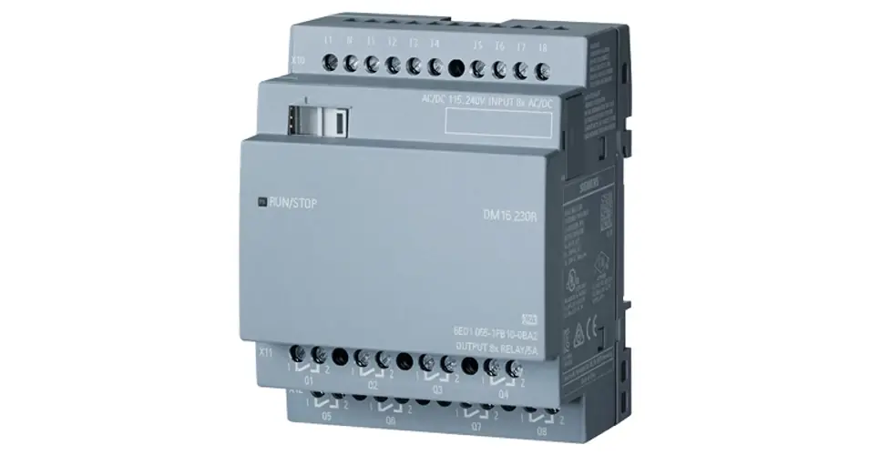 Digitális be- és kimeneti modul DM16 8DI 8DO relé 85-265V/AC 100.0-253V/DC LOGO! SIEMENS Prémium