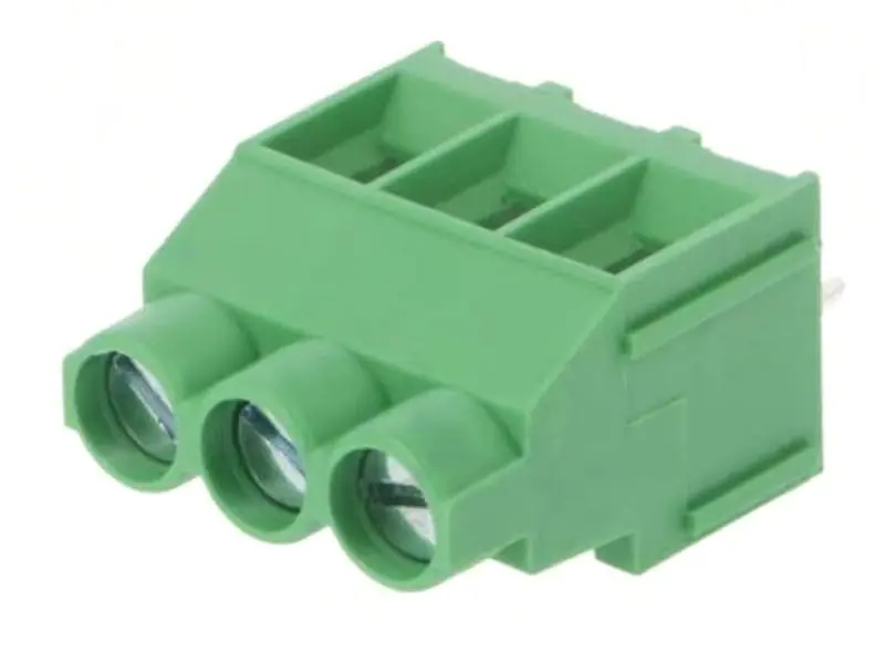 Prémium 3 Pólusú sorkapocs 6,35mm nyákos 450V 24A AWG26-AWG10 (zöld)