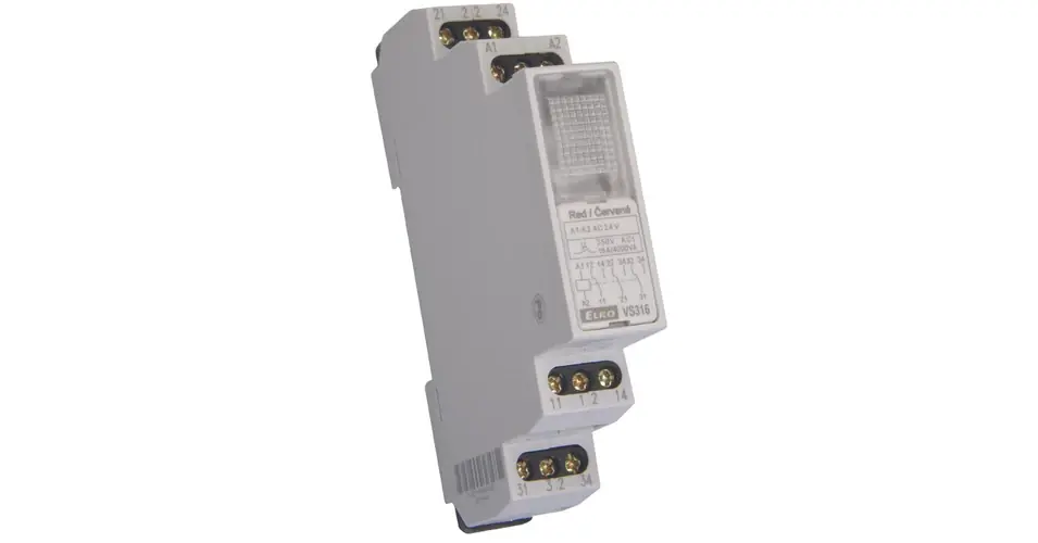 Installációs kontaktor sorolható mechanikus 16A 230-250V AC 3v 24V/ AC-műk. 1M 4000W/izzó Elko EP Csak ma