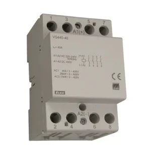 Installációs kontaktor sorolható 40A 24-400V AC/DC 4-z 230V AC/DC-műk 3mod VS440 Elko EP Ingyenes szállítás