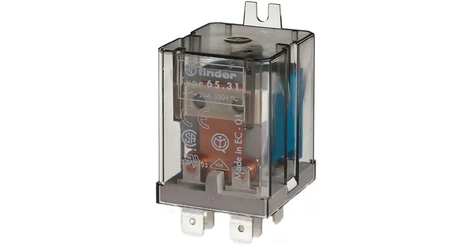 Teljesítményrelé 20A 1-z csúszósarus 230VAC monostabil IP20 65.31.8.230.0300 FINDER Végkiárusítás