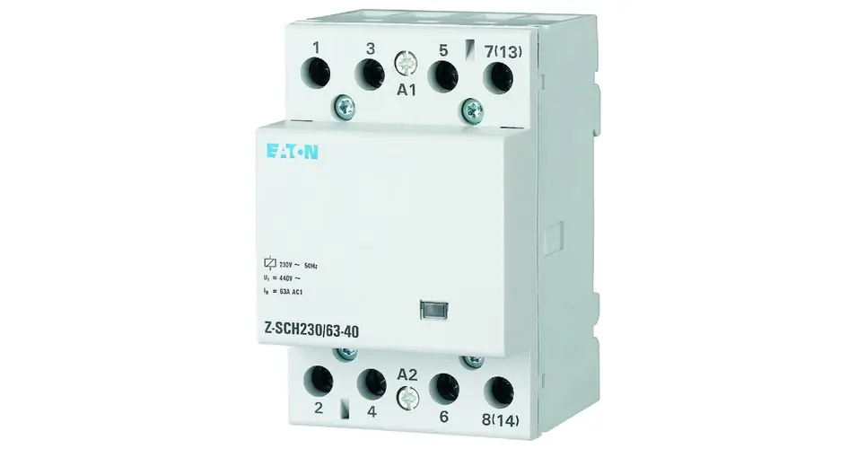 Csak ma Installációs kontaktor sorolható 63A 440V AC 4-z 230V AC-műk 3mod Z-SCH230/63-40 EATON