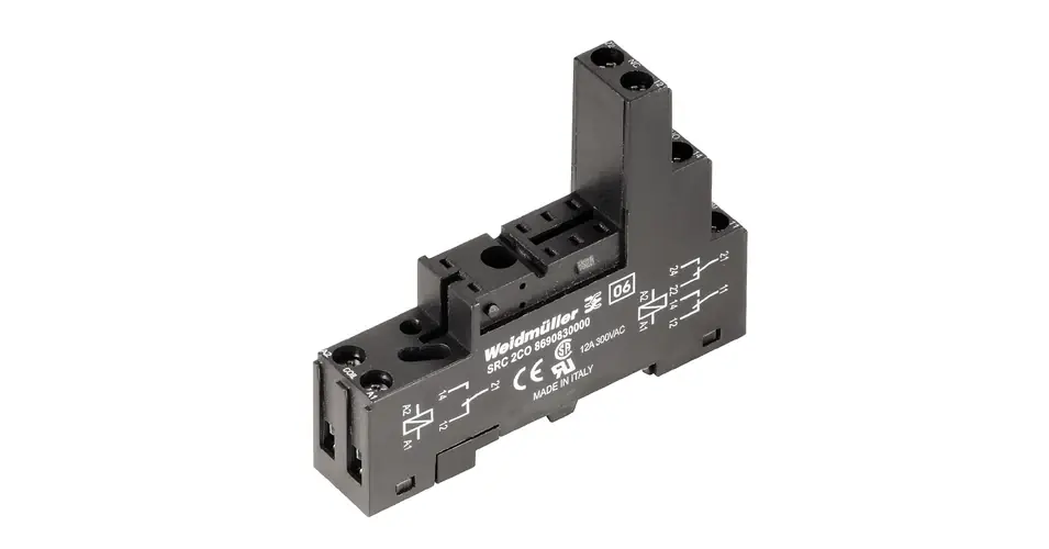 Olcsó Reléfoglalat csavaros DIN (kalap)sín 35mm 8-tűs SRC 2CO Weidmüller
