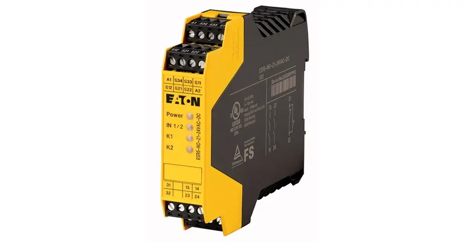 Expressz szállítás Biztonsági relé vészleállító alap 0-26.4VAC csavaros 4/EN954-1 ESR5-NO-21-24VAC-DC EATON
