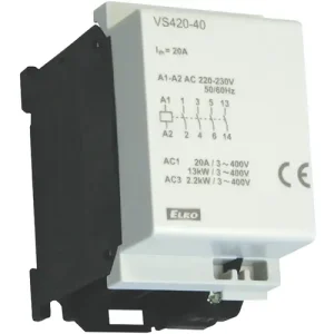 Installációs kontaktor sorolható 20A 24-400V AC/DC 4-z 230V AC/DC-műk 2mod VS420 Elko EP Rendeld meg most
