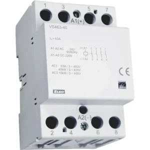 Installációs kontaktor sorolható 63A 24-400V AC/DC 4-z 230V AC/DC-műk 3mod VS463 Elko EP Kedvezmény