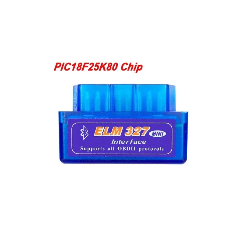 Kék V1.5 25K80 - Hot Mini ELM327 Bluetooth V2.1 / V1.5 OBD2 Mini Elm 327 autódiagnosztikai szkenner eszköz ODB2 OBDII Bestseller