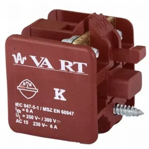 Legnépszerűbb Érintkezőblokk vezérlőkészülékhez előlapra 1-z 1-ny 6A/AC15/230V csavaros VA Elektronika