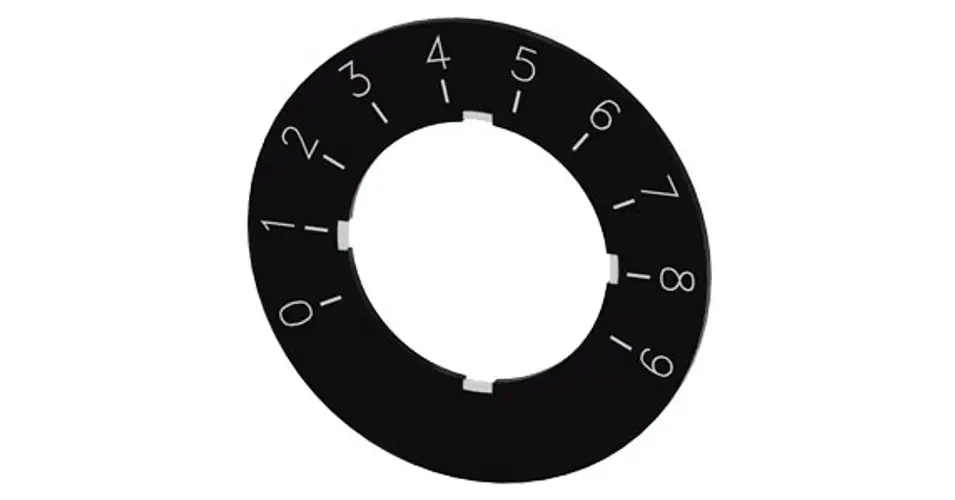 Potenciométer skála 0…9 fekete kerek 40mm-külsőátmérő 3SU SIEMENS Expressz szállítás