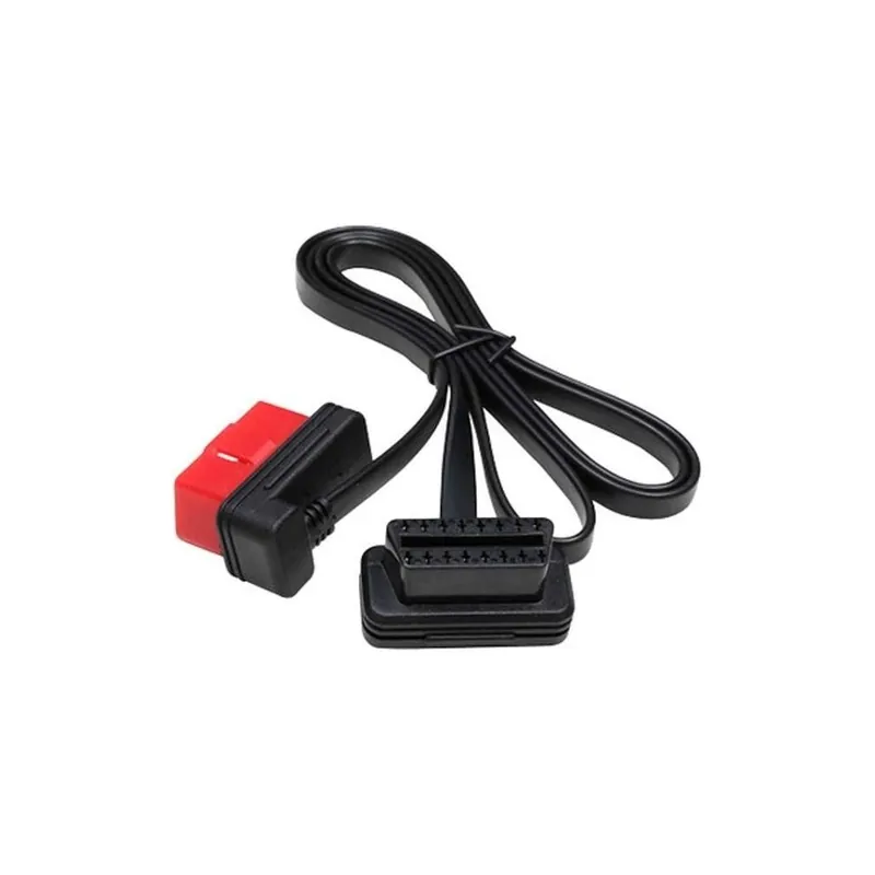 Szuper ajánlat 110 cm-es lapos vékony tészta OBD2 hosszabbító kábel ELM327 OBD16pin átalakító adapter férfi női elosztó Y dugó