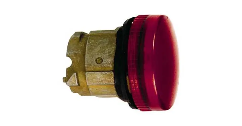 Jelzőlámpa fej LED-hez kerek piros magas 1-lámpa króm fém-előlapgyűrű IP66 Harmony XB4 Schneider Expressz szállítás