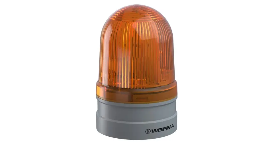 Fényjelző villanó EVS d85x130mm LED 230V AC falonkívüli sárga műanyag IP66 Midi TwinFLASH WERMA Csak ma