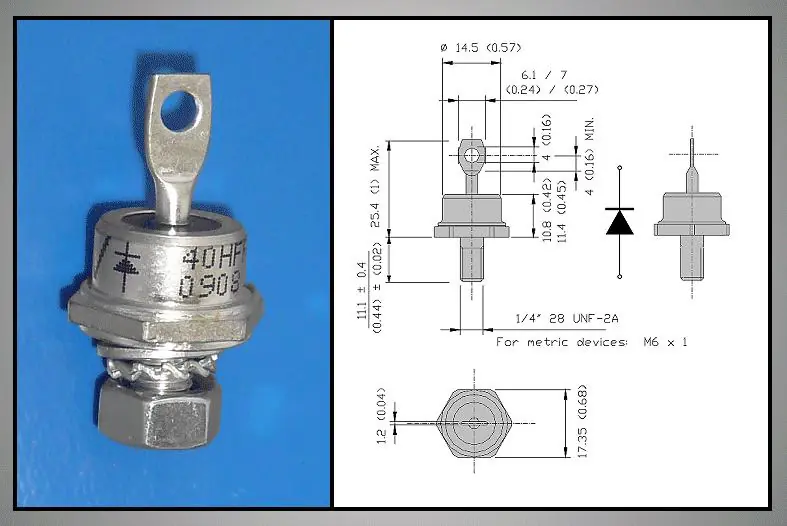 Legkelendőbb Dióda 1200V 40A/62Arms RECOVERY RECT. 40HFR120