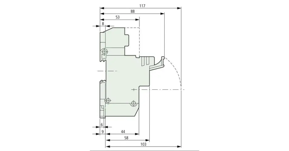 Ajánlat Biztosíték aljzat 51.060.04 22x88mm betéthez EATON