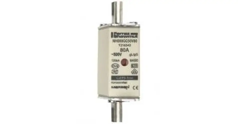 Outlet NH biztosítóbetét NH00 80A gL/gG 500V középső-kioldásjelzéssel NH000GG50V80 MERSEN