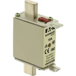 NH biztosítóbetét NH000 10A gL/gG 500V AC 120kA kombikijelző-kioldásjelzéssel Bussmann EATON Legkelendőbb