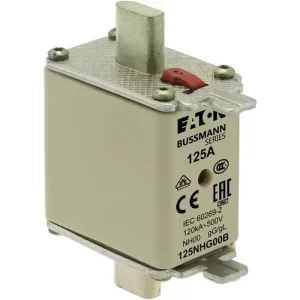 NH biztosítóbetét NH00 125A gL/gG 500V AC 120kA kombikijelző-kioldásjelzéssel Bussmann EATON Prémium