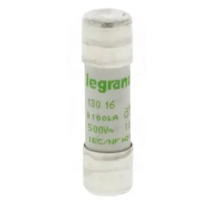 Hengeres biztosítóbetét gG 10x38mm 16A AC500/600V Lexic LEGRAND Azonnali szállítás