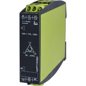 Biztonságos fizetés Feszültségfigyelő relé 3F(+N) kiesés/sorrend 5A/250V 300-460V AC 2v GAMMA G2PF400VS02 Tele-Haase
