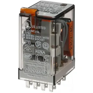Általános célú relé 7A 4-v dugaszolós 24VAC monostabil IP20 55.34.8.024.0040 FINDER Gyors kiszállítás