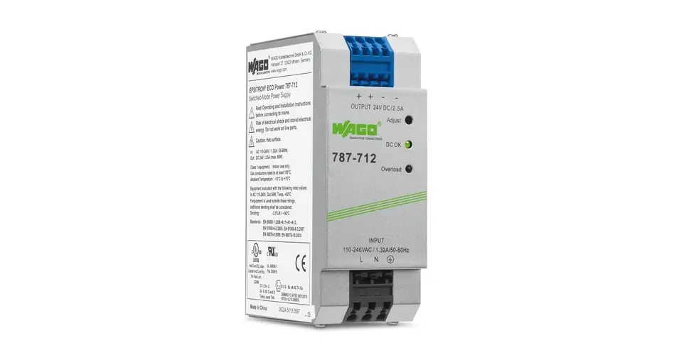DC tápegység 85-264VAC-be 130-373VDC-be 22-28VDC-ki 2.5A-ki stabilizált 3M WAGO Rendeld meg most
