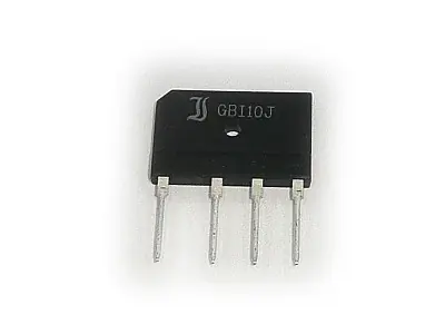 Gyors szállítás Egyenirányító diódahíd 400V 10A +ww- SIL-4 GBI10G