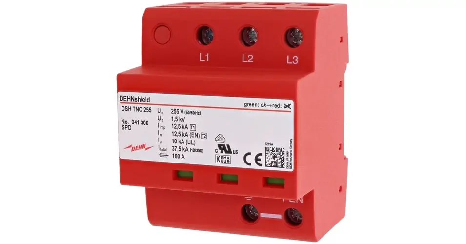 Villámáram-levezető kombi DEHNshield 3P 1+2 TNC 230V/AC 4M DSH TNC 255 DEHN+SÖHNE Utolsó esély