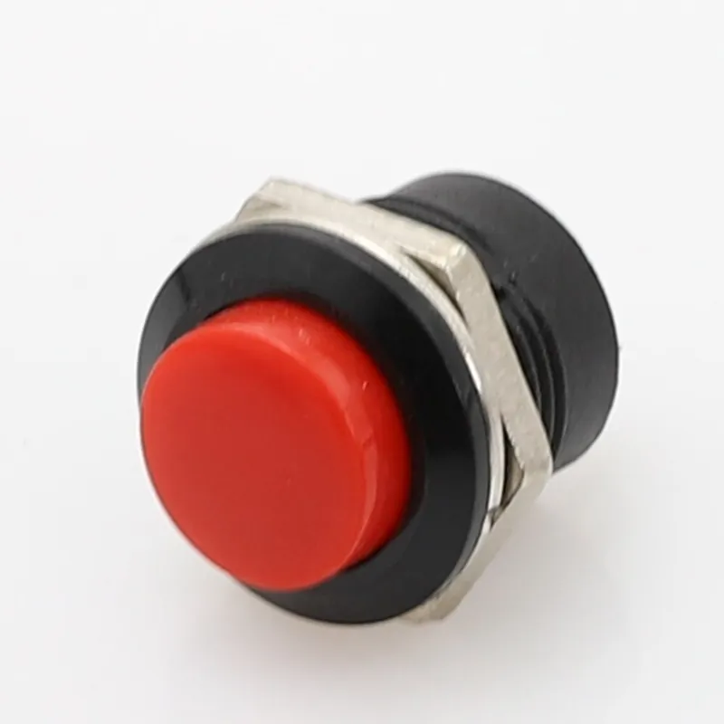 Árcsökkenés Piros szín - 6 db R13-507 Momentary SPST NO Piros Fekete Fehér Sárga Zöld Kék Kerek Kupak Nyomógombos Kapcsoló AC 6A/125V