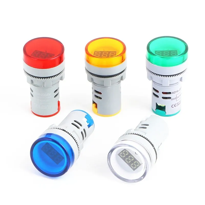 Szín: sárga - 22MM AD16 AD16-22DSV típusú AC 60-500V Mini feszültségmérő LED digitális kijelző AC feszültségmérő Kihagyhatatlan ajánlat
