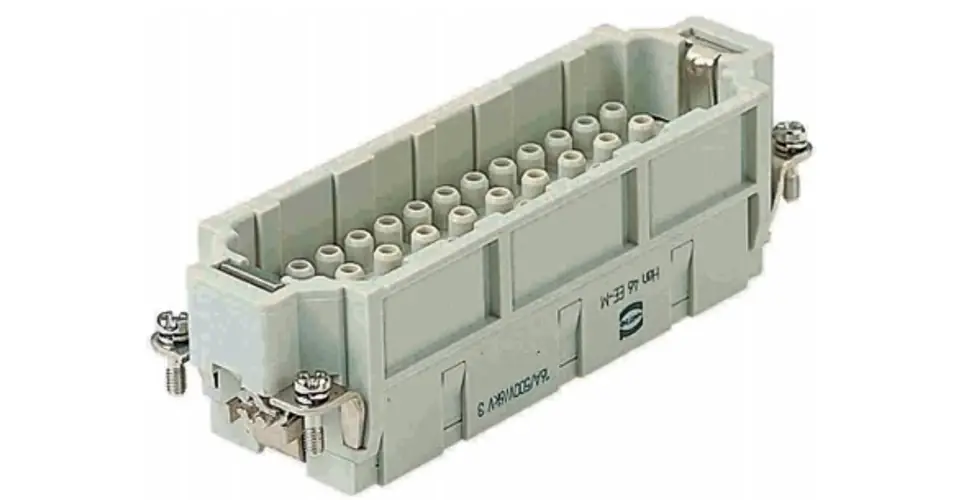 Ipari csatlakozó betét apa 46P 16A 500V krimpelt csapos termoplaszt-betét Han EE 46 HARTING Szuper ajánlat